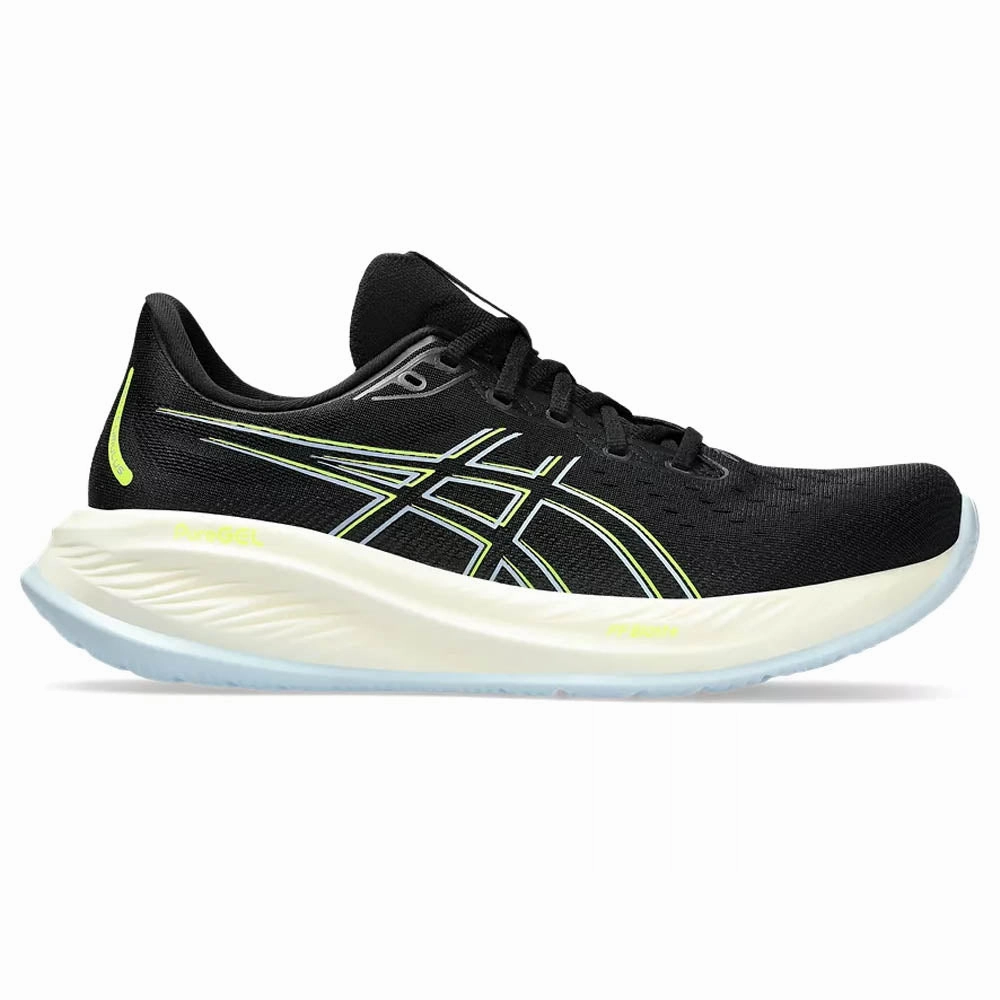 Asics New Shoe Release Men's Asics Gel-Cumulus 26, Black/Safety Yellow, 13 D Medium