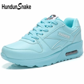 Hundunsnake Air Cushion Women's Sneakers Women Blue Sport Shoes Woman Sports Shoes Ladies Leather Running Shoes For Women T31 Athletic Works Tennis Shoes