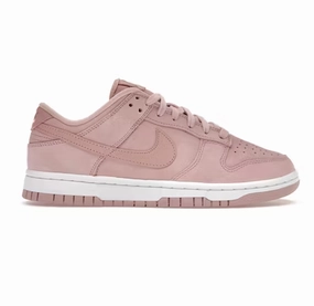Nike Women's Dunk Low Premium MF Shoes - Pink Oxford / White Nike Neutral Running Shoes