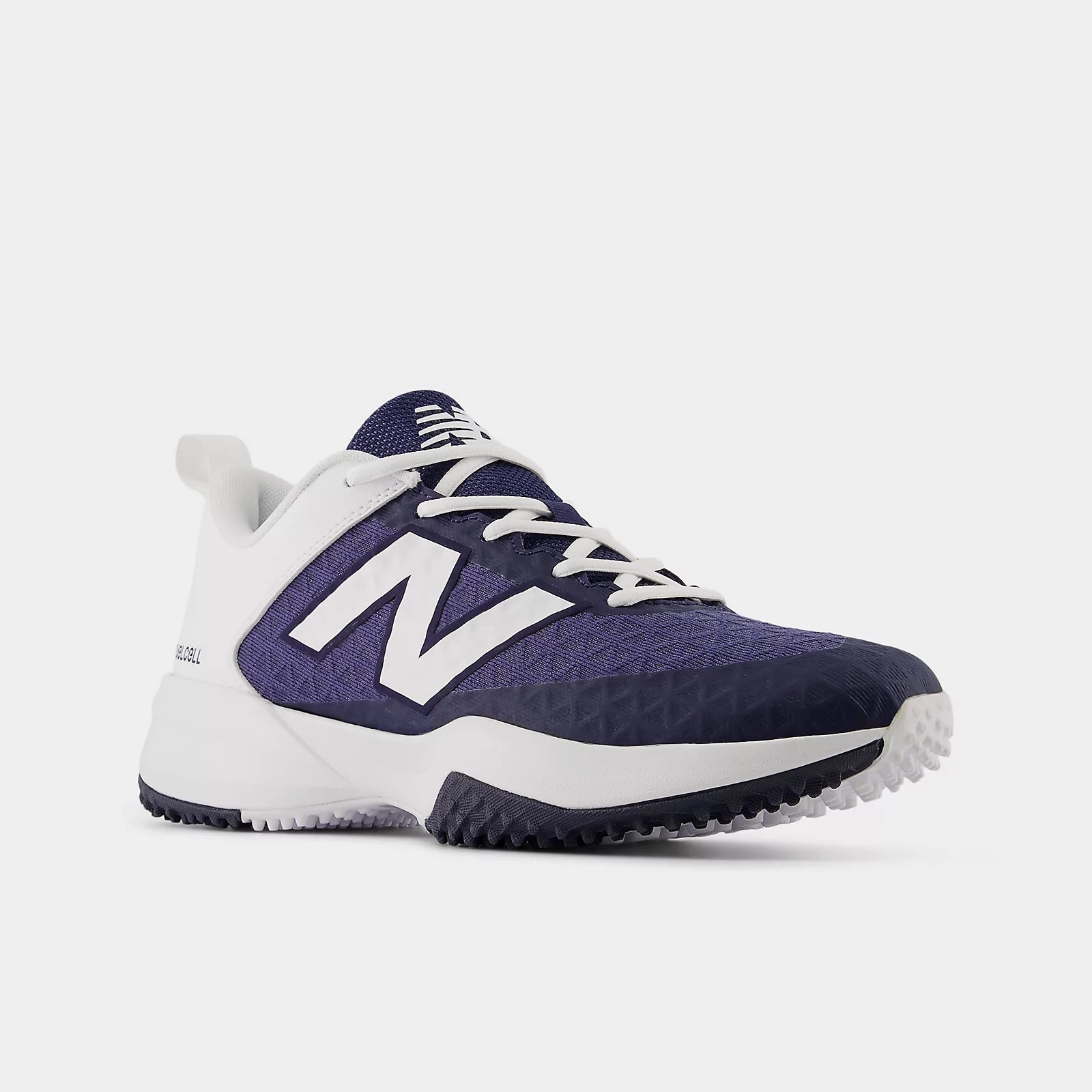New Balance No Laces New Balance Men's Fuelcell 4040 v8 Turf Baseball Shoes - Navy/White - T4040TN8