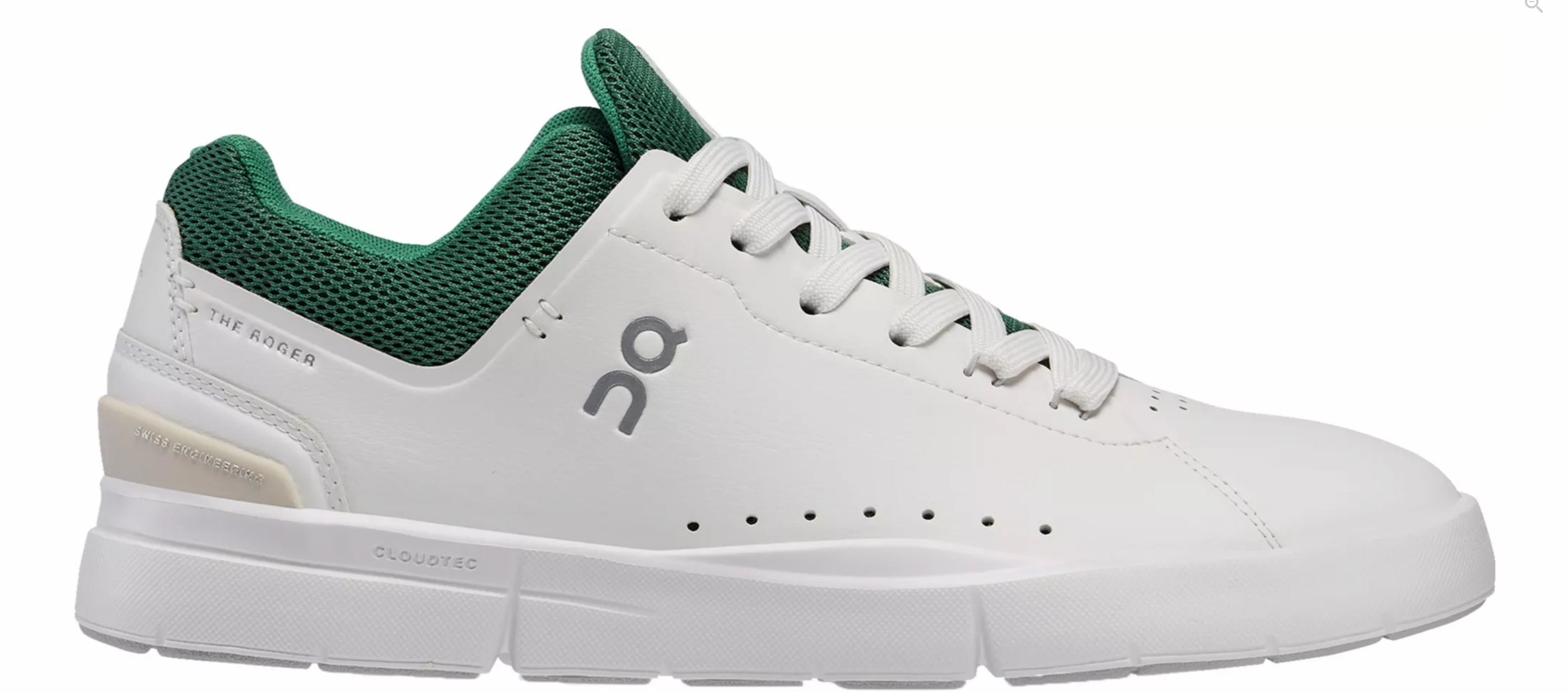 On Mens Roger Advantage- White/Green (48.98515) Solematch Control Tennis Shoes