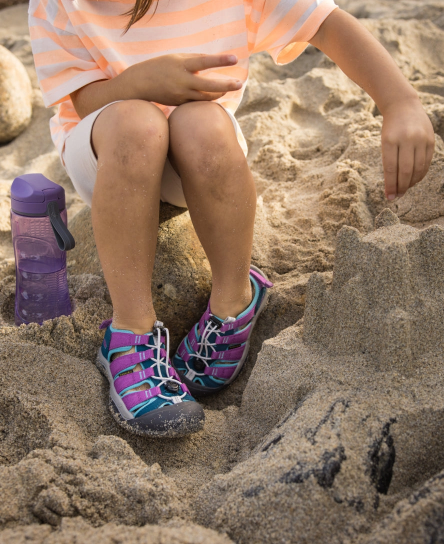 Trek Shoes Waterproof Big Kids' Newport Boundless Sandal  |  Naval Academy/Evening Primrose