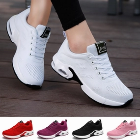 New Release Tennis Shoes Fashion Women Sneakers Air Cushion Soft Bottom Running Shoes  Outdoor Mesh Breathable Tennis Shoes