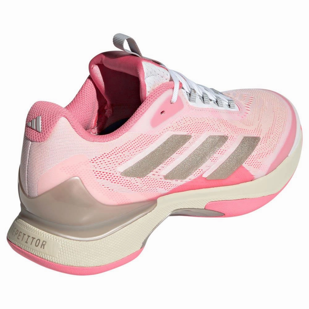 adidas Women's Avacourt 2 EM - Cloud White/Lucid Pink Big Girls Tennis Shoes
