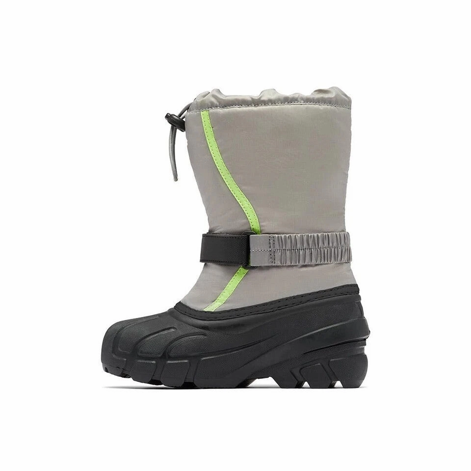 Waterproof Farm Shoes Sorel Flurry 1855252-062 Kids  Gray Waterproof Mid Calf Snow Boots Rock32