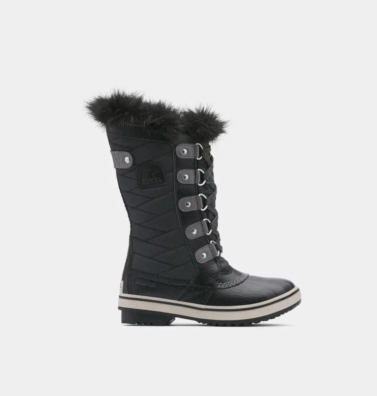 Sorel Tofino II 1690541-010 Kids Black Faux Fur Waterproof Winter Boot ZPO3003 Boot Waterproof