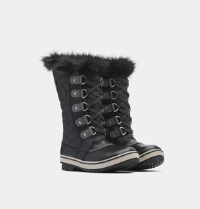 Ethical Shoes Sorel Tofino II 1690541-010 Kids Black Faux Fur Waterproof Winter Boot ZPO3003