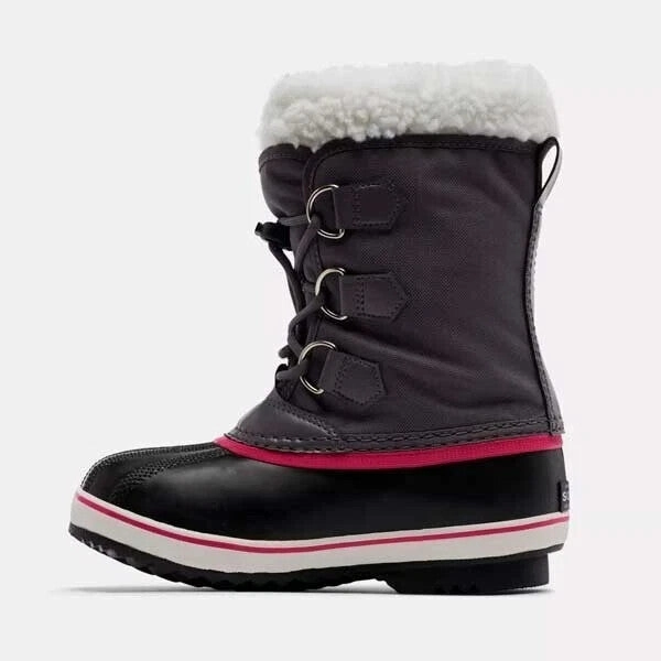Sorel Yoot Pac NC1962-561 Kids 8 Black Sherpa Lined Waterproof Snow Boots Rock65 Waterproofing Spray For Running Shoes