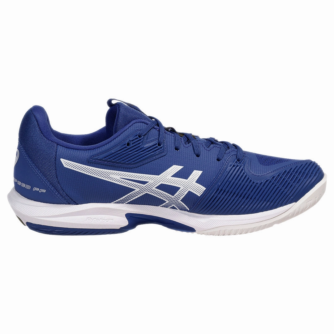 New Balance Hard Court Tennis Shoes Asics Men's Solution Speed FF 3 - Dark Cobalt/White