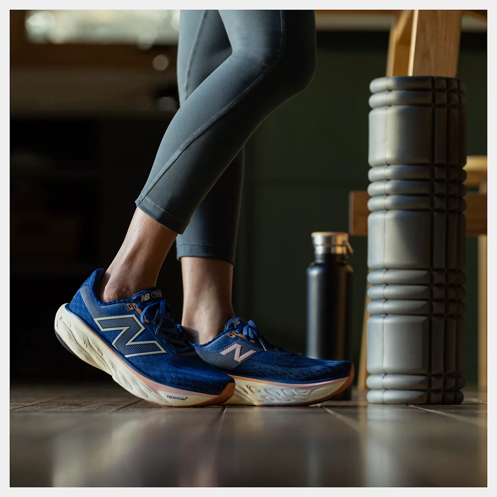 New Balance Yellow And Grey New Balance Women's Fresh Foam X 1080v14 Sneaker in Inkwell with Calcium and Copper