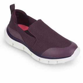 Leap7x Purple Non Lacing Sports Walking Shoes For Women BRISBEN10E By Liberty For Flat Feet And Overpronation  Best Walking