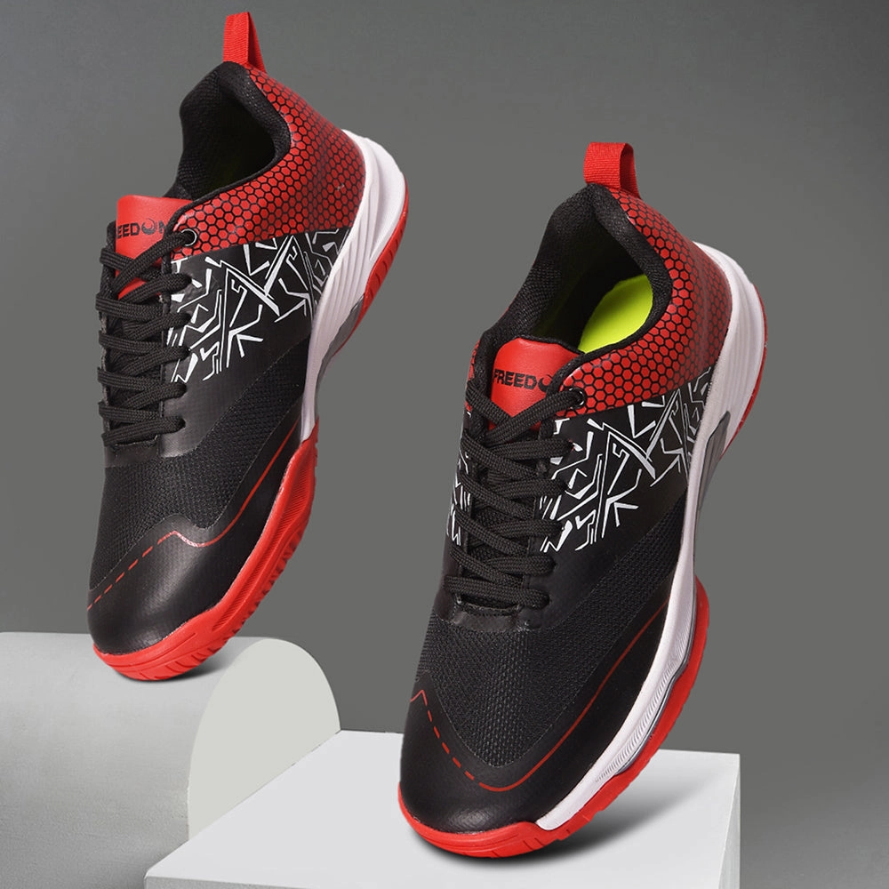 Badminton Stabil Next Gen Shoes FREEDOM Black Sports Non-Marking Paddle/Pickleball & Badminton Shoes For Men UNESKO By Liberty