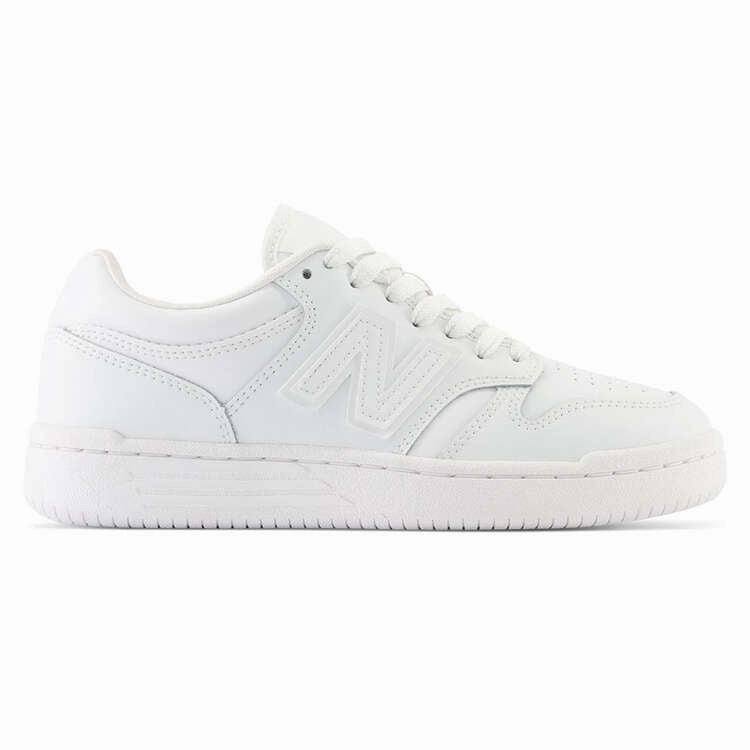 Brunson Basketball Shoes New Balance Kid's Bb 80 Triple White Sneaker Shoes