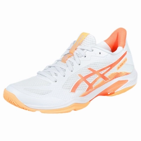 Best Badminton Shoes Online India Asics Women's Blade FF 2 - White/Vivid Coral