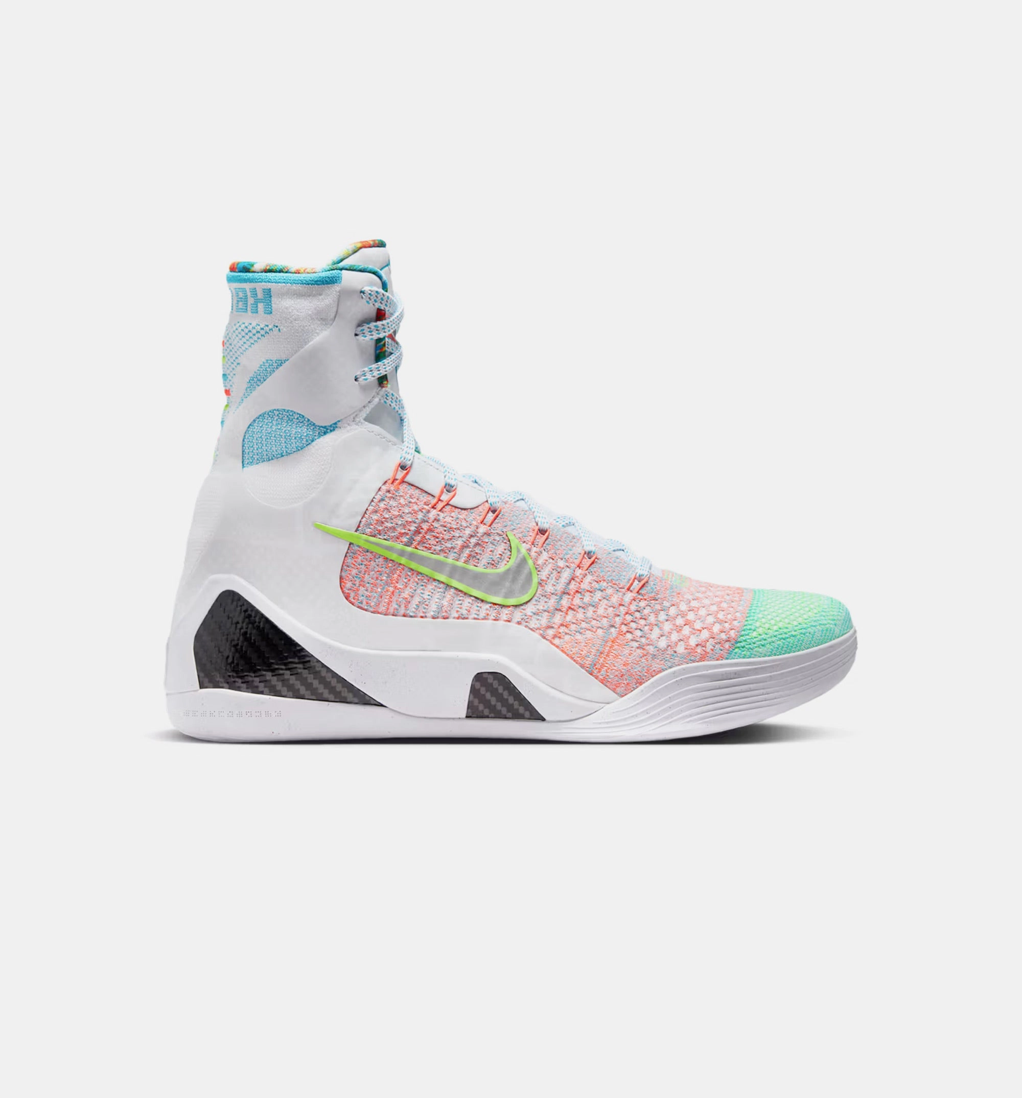 Kobe 9 Elite Protro What The Mens Lifestyle Shoe - White/Reflective Silver/Chlorine Blue/Black Kevin Martin Basketball Shoes