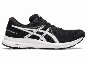 Men's Asics Gel-Contend 7, Black/White, 10 D Medium Asics White Shoes