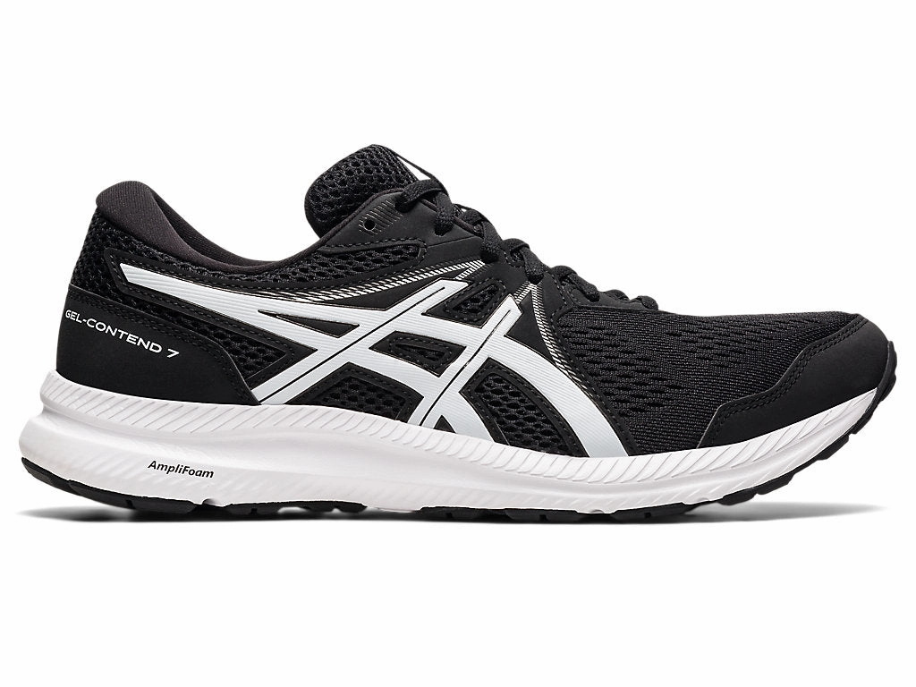 Men's Asics Gel-Contend 7, Black/White, 10 D Medium Asics Shoes Kayano 14