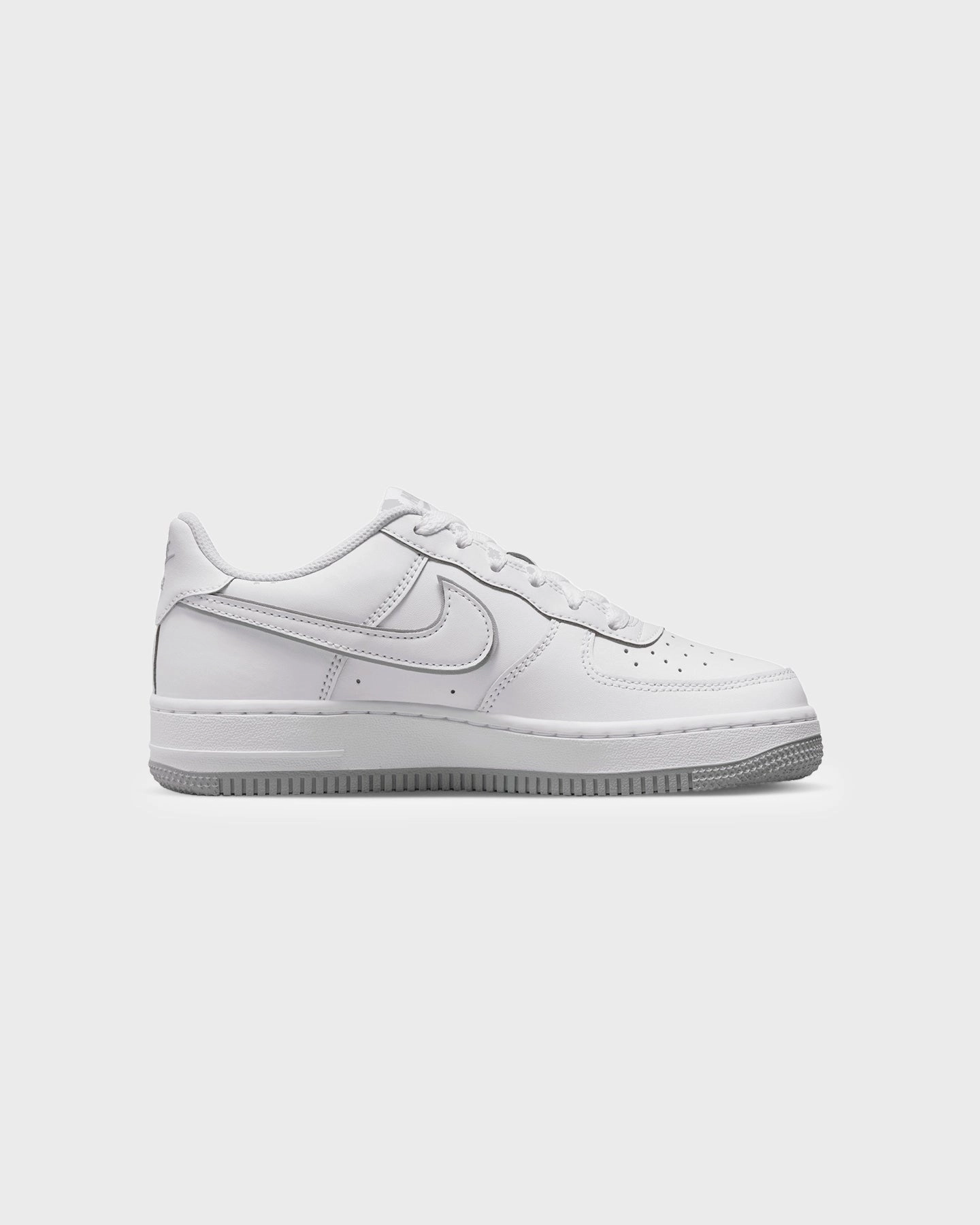 Nike Kids' Air Force 1 (GS) White/Wolf Grey Best Basketball Shoes For Bounce And Traction