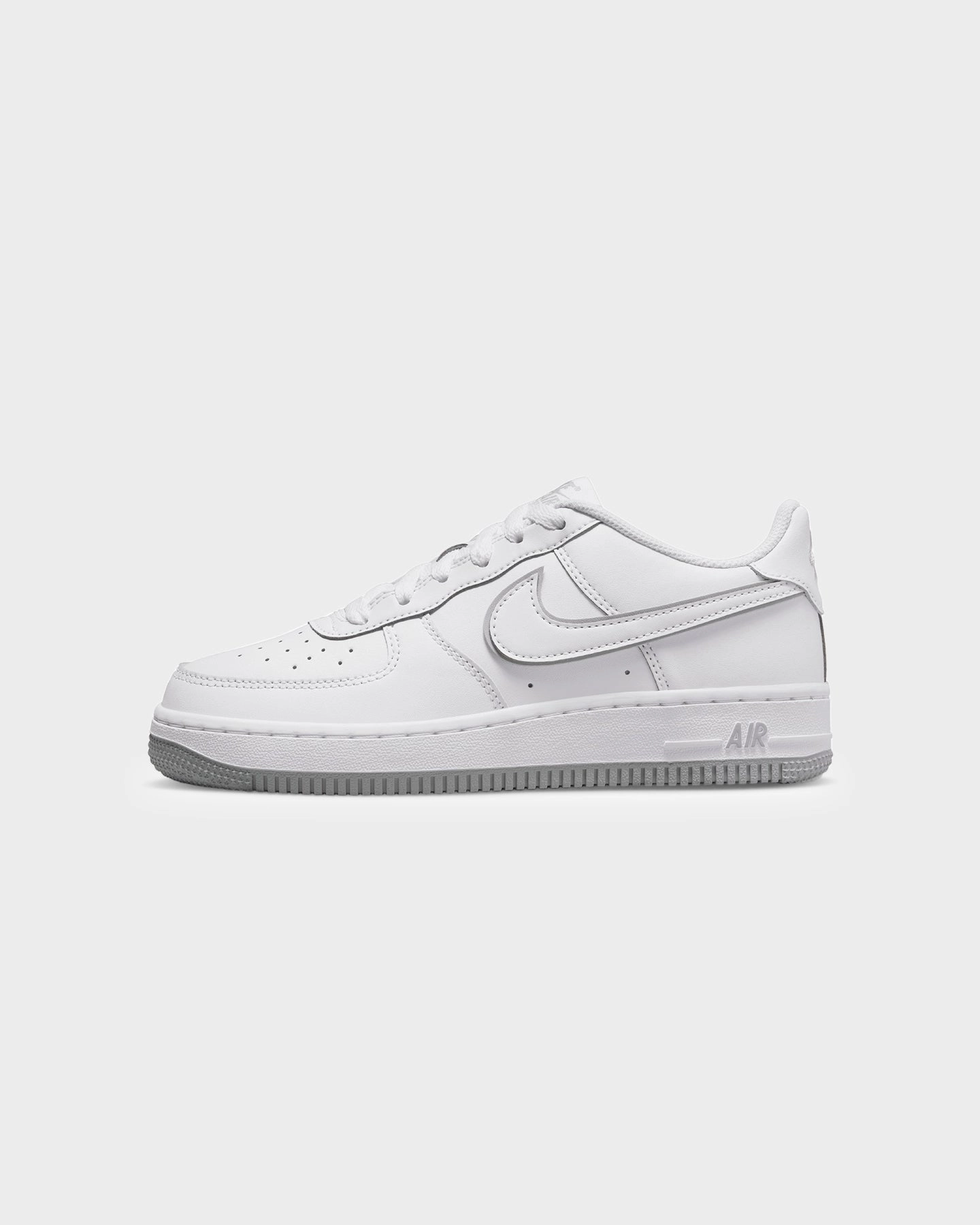Comfiest Basketball Shoes 2024 Nike Kids' Air Force 1 (GS) White/Wolf Grey