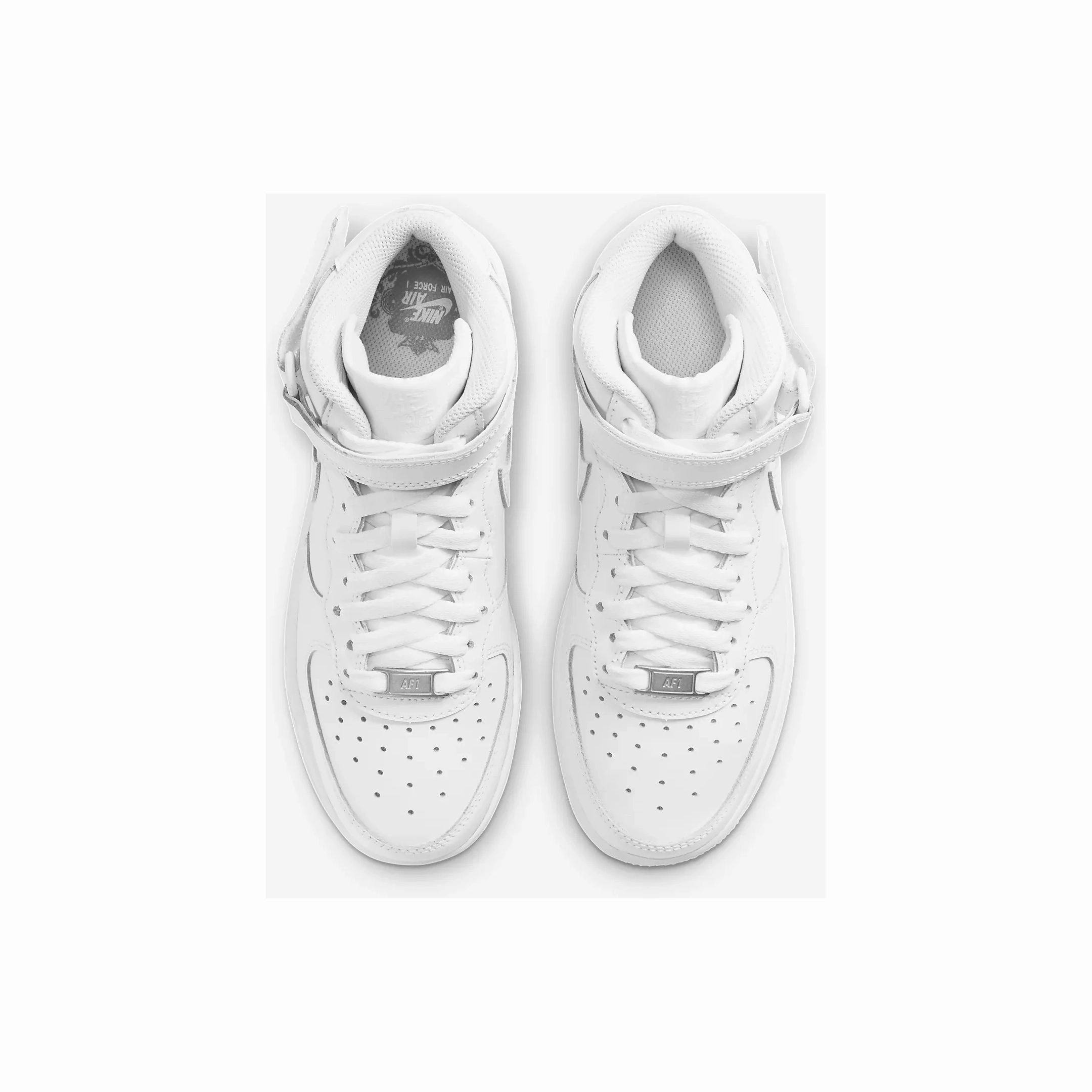 Nike Kid's Air Force 1 Mid LE Shoes - All White Tier List Basketball Shoes