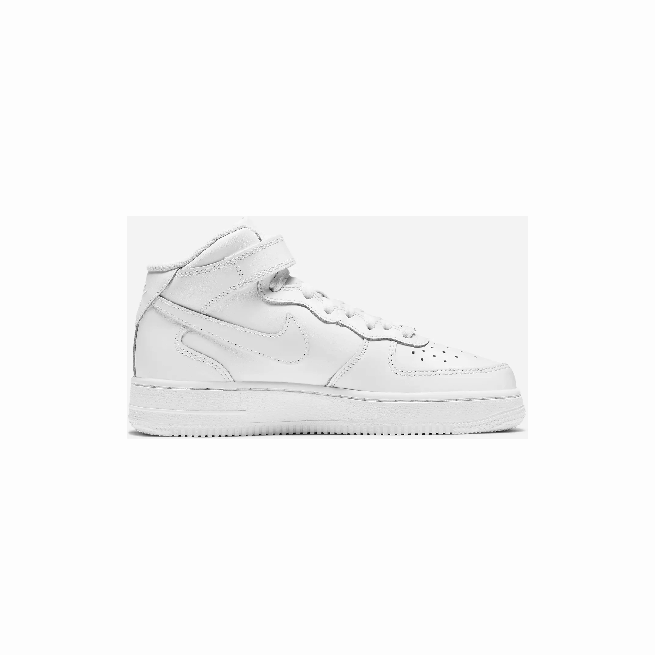Nike Kid's Air Force 1 Mid LE Shoes - All White Sabrina 3s Basketball
