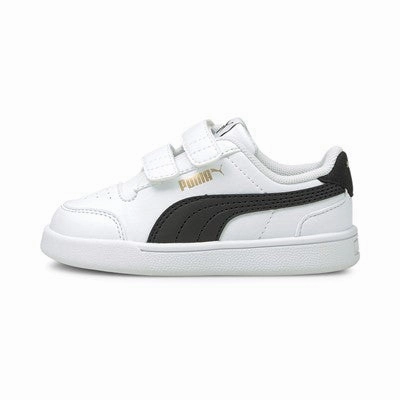 Uncivilized Sneakers Puma scarpa sneakers da bambino con strappo Shuffle V 375690 02 bianco nero oro