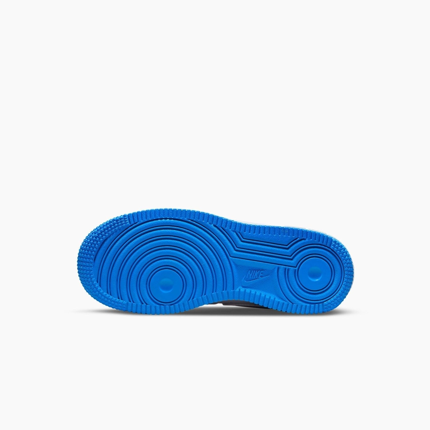 Kid's Nike Force 1 ESS "White Light Photo Blue" Pre School Number One Basketball Shoes