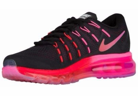 Great Cross Training Shoes Nike Air Max 2016 Running Shoes Black/Multi Colo Noble Red 806772006 Size 8