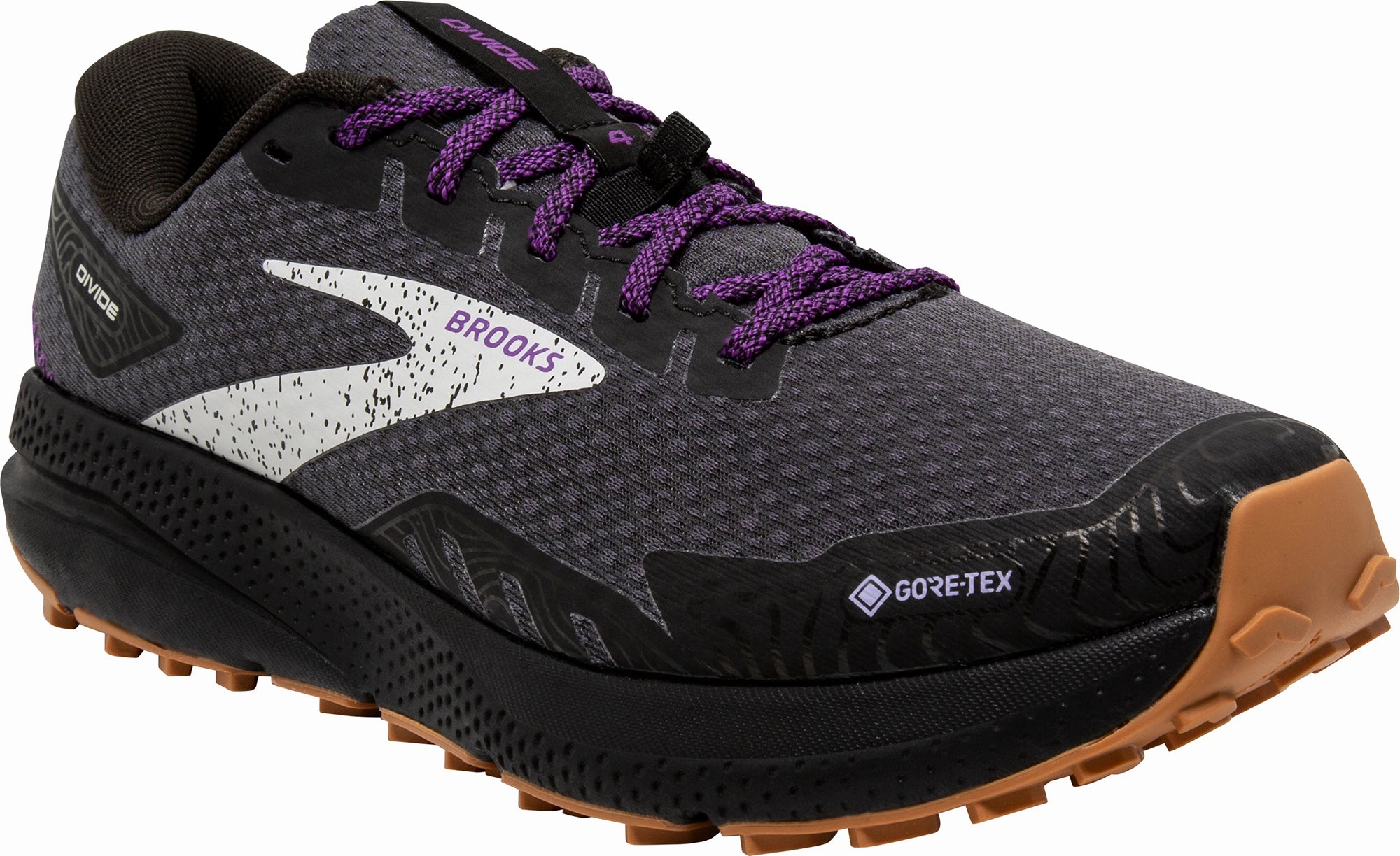 Brooks Divide 4 GORE-TEX Womens Trail Running Shoes - Black Running Shoes For Overpronation
