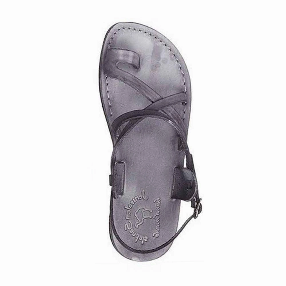 Sun San Sandals The Good Shepherd Buckle - Leather Toe Loop Sandal | Grey