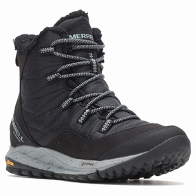 Merrell Antora Sneaker Boot Waterproof Black (Women's) Waterproof Snow Boots Non Slip