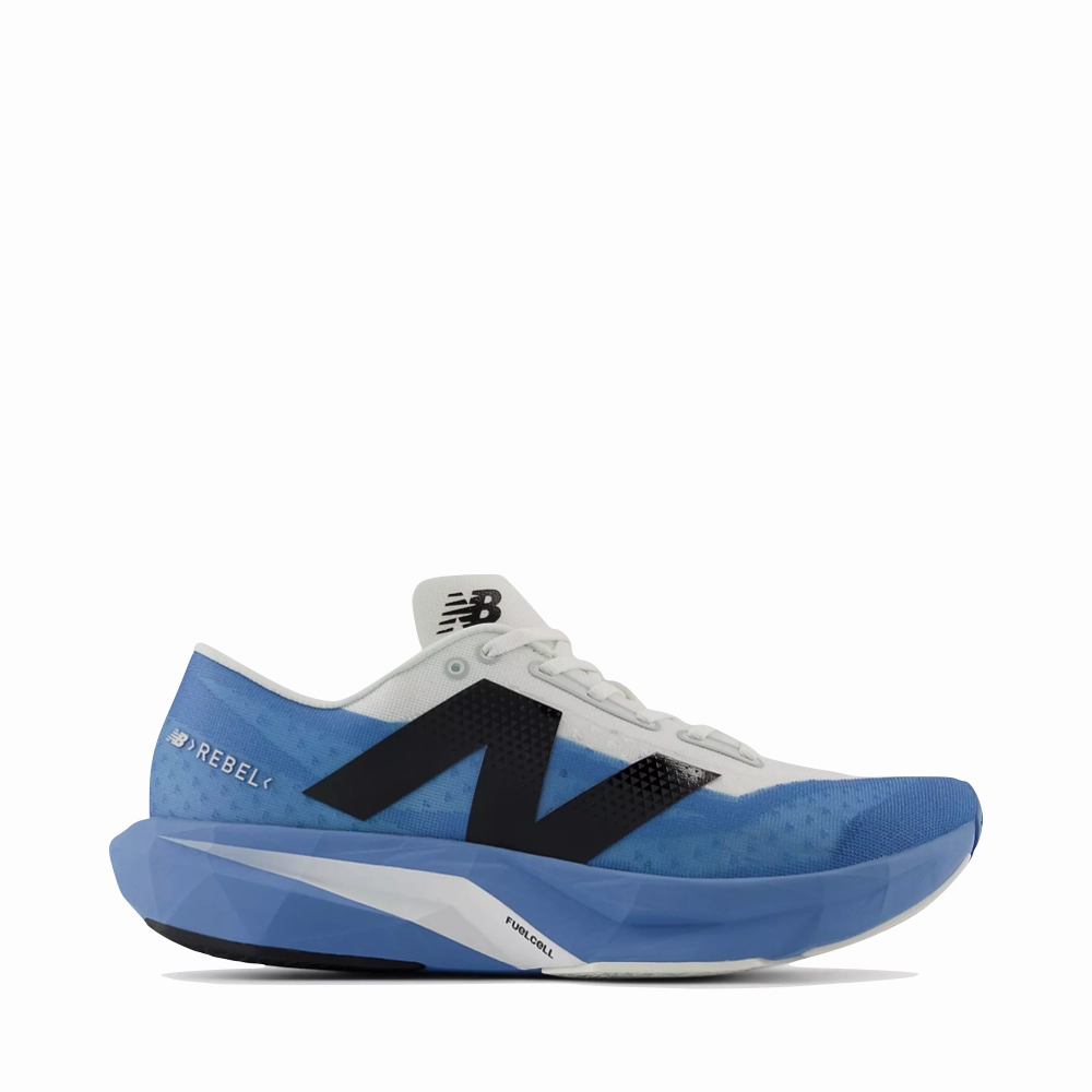 Mens Wide Shoes New Balance New Balance Men's FuelCell Rebel v4 in Blue Laguna/Reflection/Black