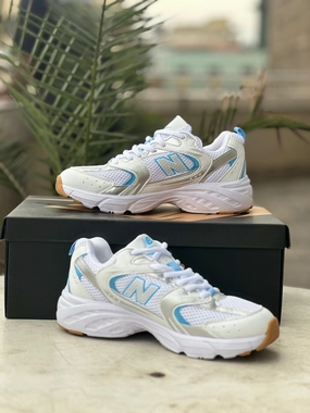 Orthopedic Sneakers New Balance 530 White/Silver/Light Blue Running Sneakers