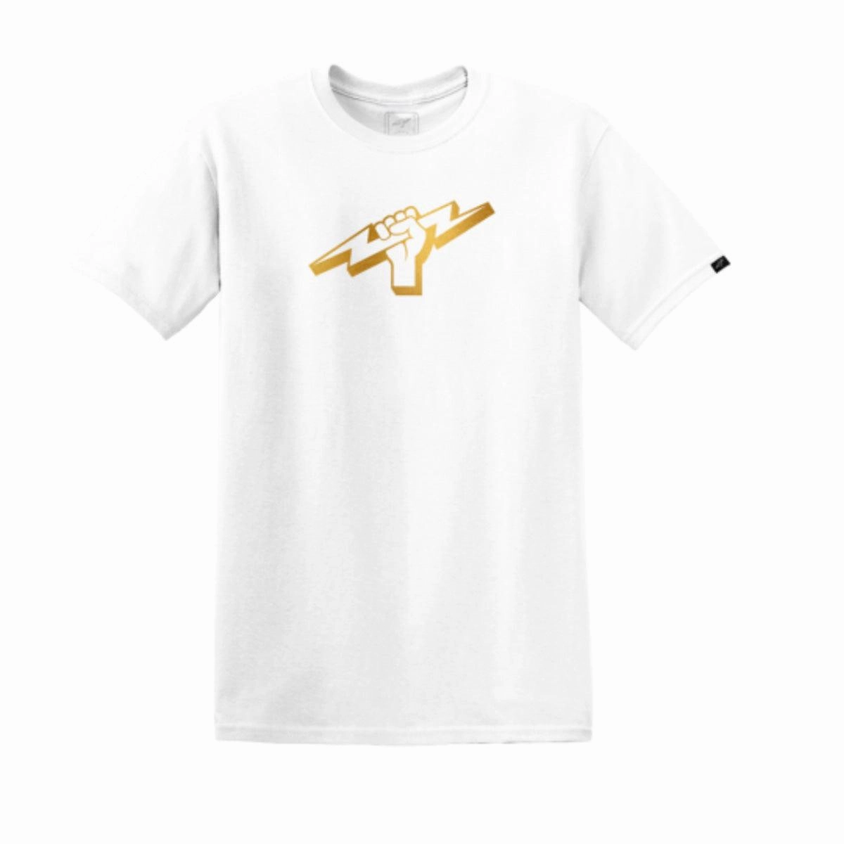 Titan Logo Tee - White/Metallic Gold 720 Basketball Shoes