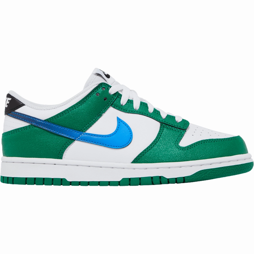Nike Kid's Dunk Low Shoes - Malachite / White / Photo Blue Nike Shoes Sport