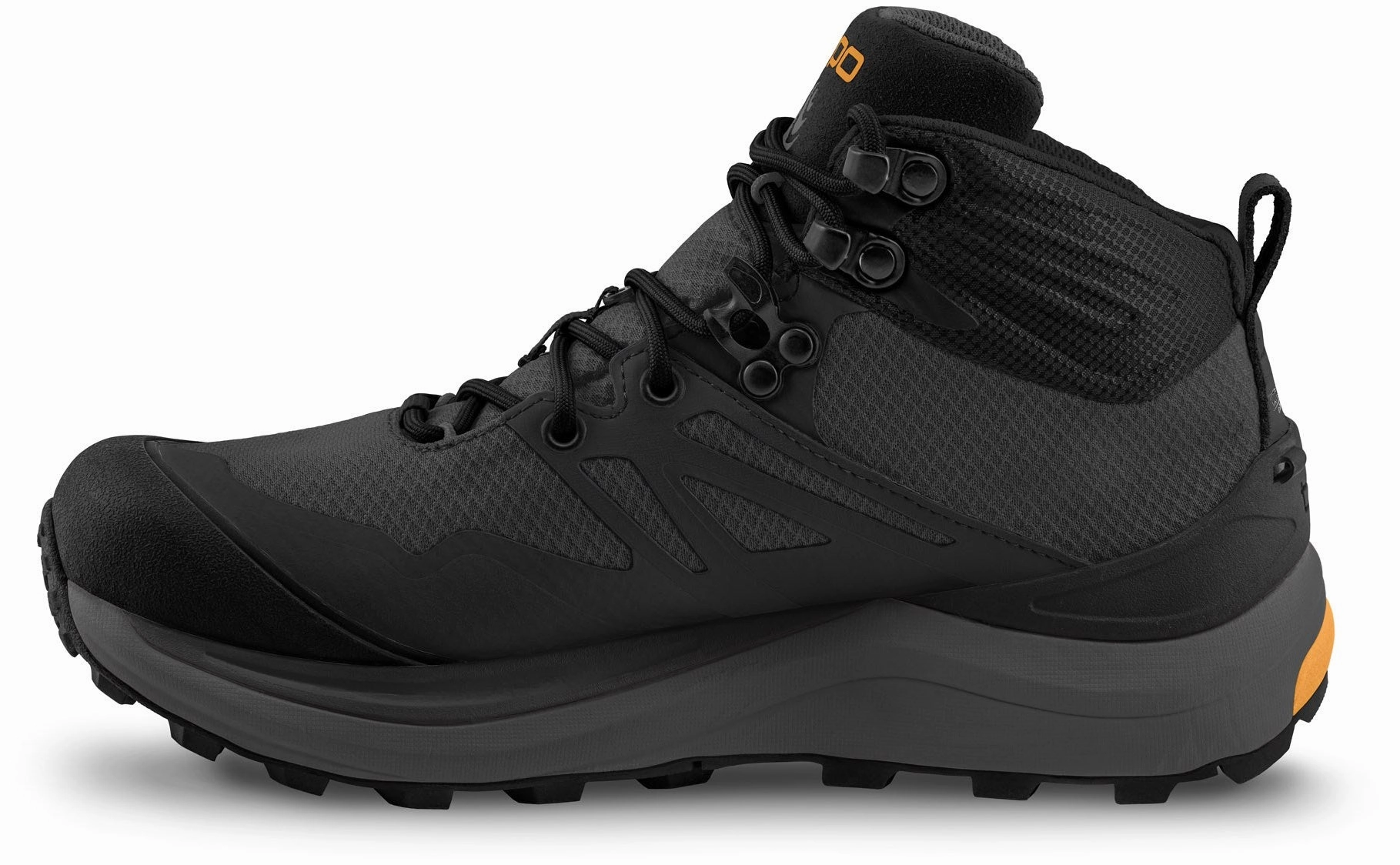 Topo Athletic | Trailventure 2 WP | Men's | Charcoal/Orange Hiking Shoes Logo