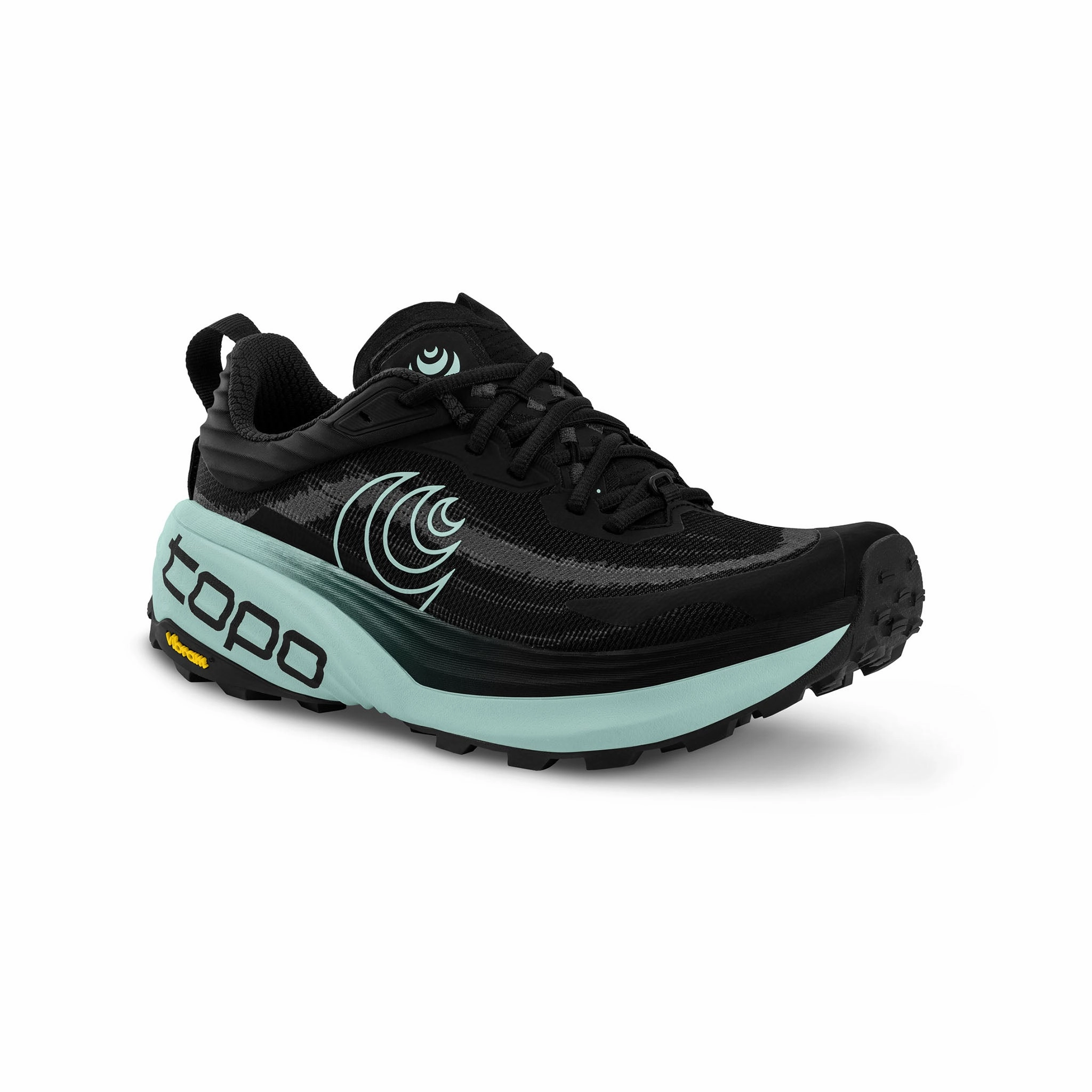 Topo Athletic | Women's Vista Trail Running Shoes - Black/Mint 880 Running Shoes