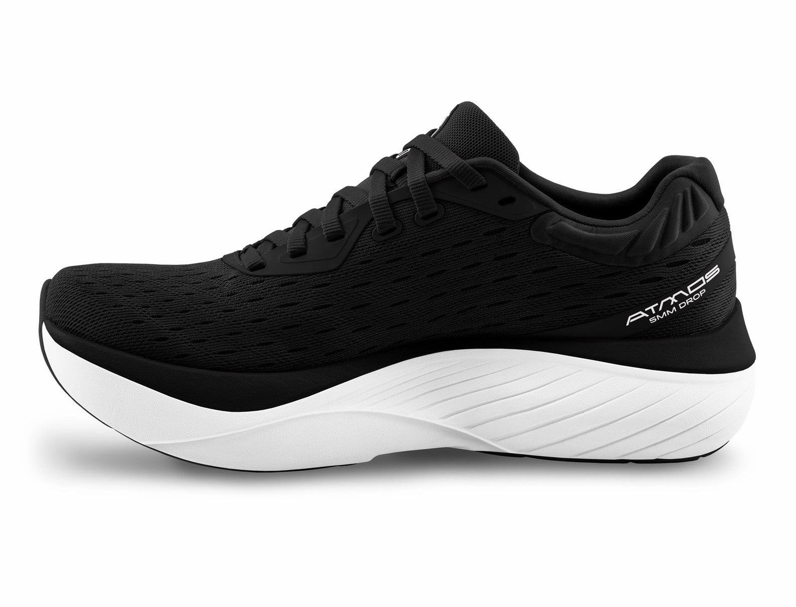 Best Walking Shoes With Plantar Fasciitis TOPO WOMENS ATMOS - BLACK / WHITE