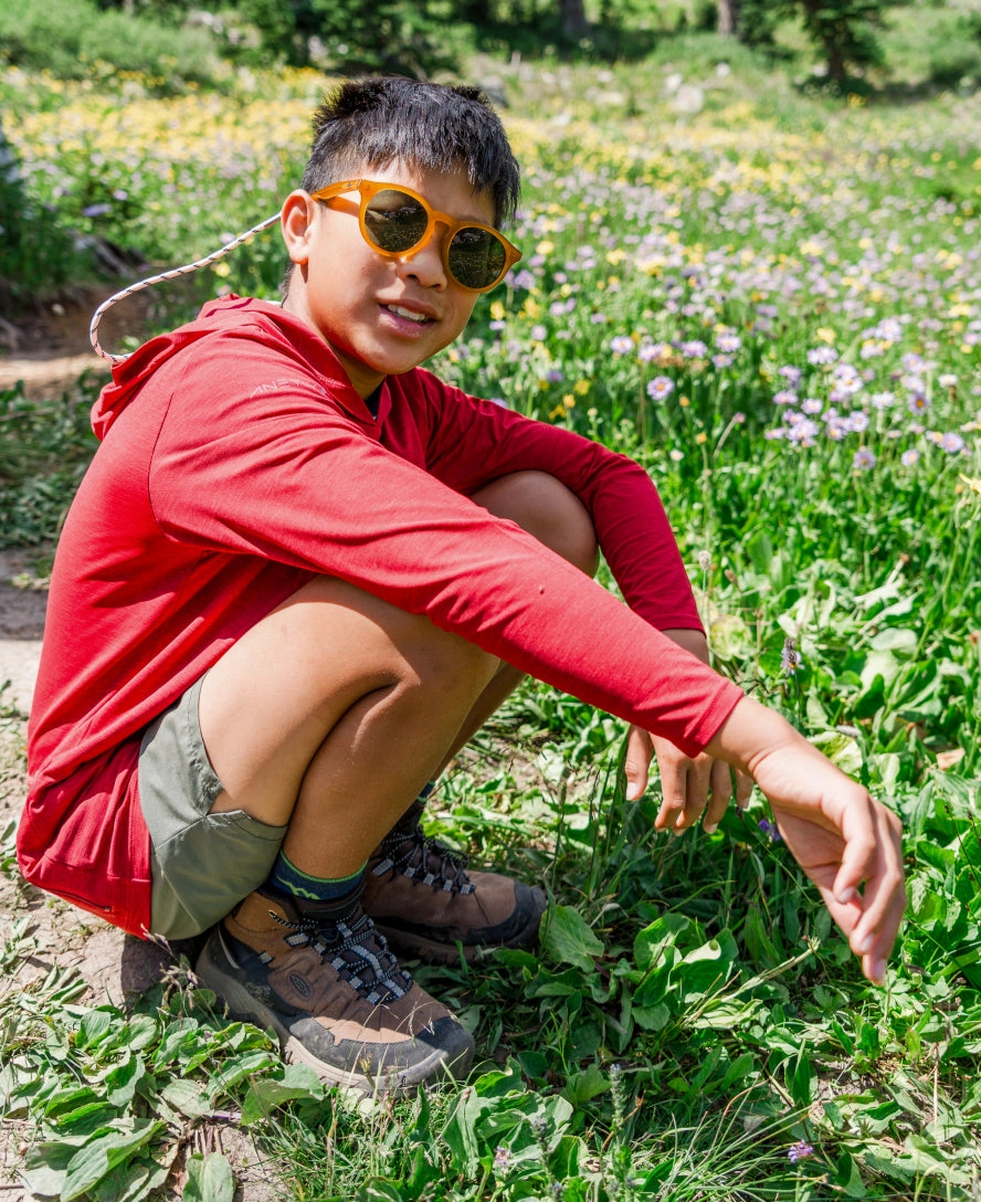 The Climb Banff Big Kids' Targhee IV Waterproof Hiking Boot  |  Bison/Brindle