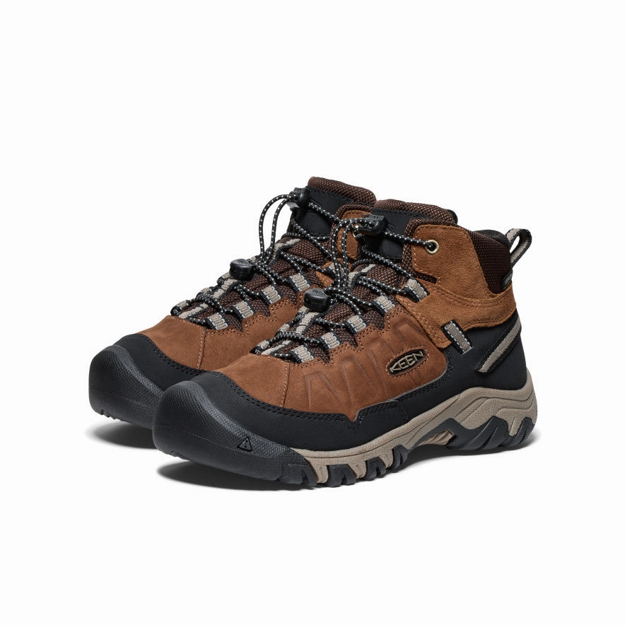 Versacore Waterproof Hiking Shoes Big Kids' Targhee IV Waterproof Hiking Boot  |  Bison/Brindle