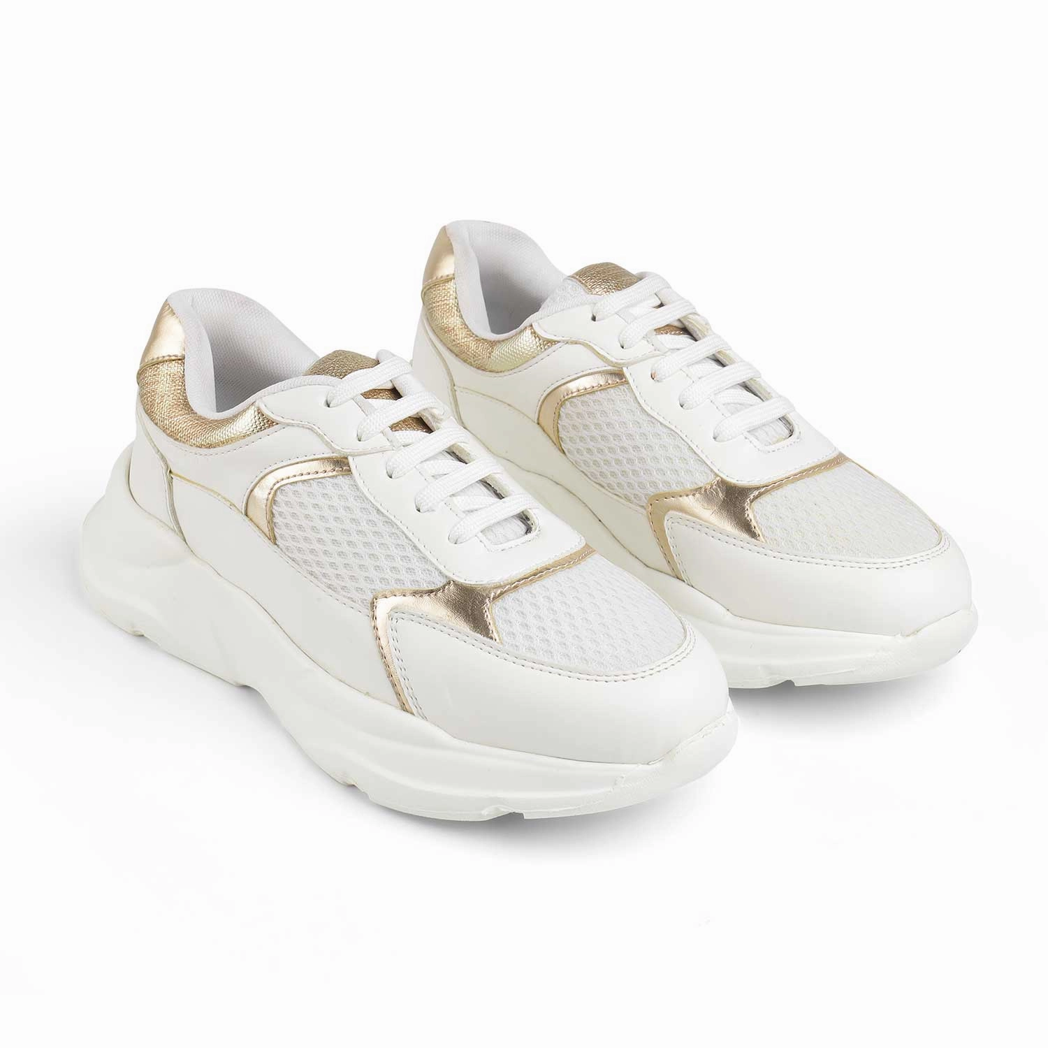 Ducks Sneakers Tresmode White Gold Women's Sneakers