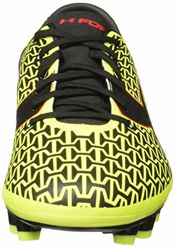 Ua Cf Force 2.0 Fg HighVis Yellow/Rocket Red/Black Sneaker 11 D M Cross Training Shoe Review
