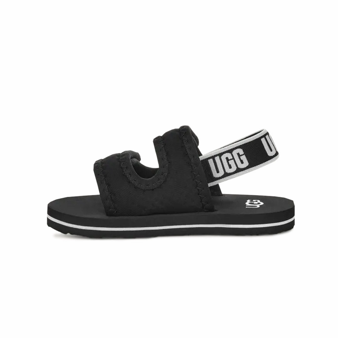 UGG - Kids' (Preschool & Junior) Lennon Slingback Sandals (1152817K-BLK) Sandals Wide Width