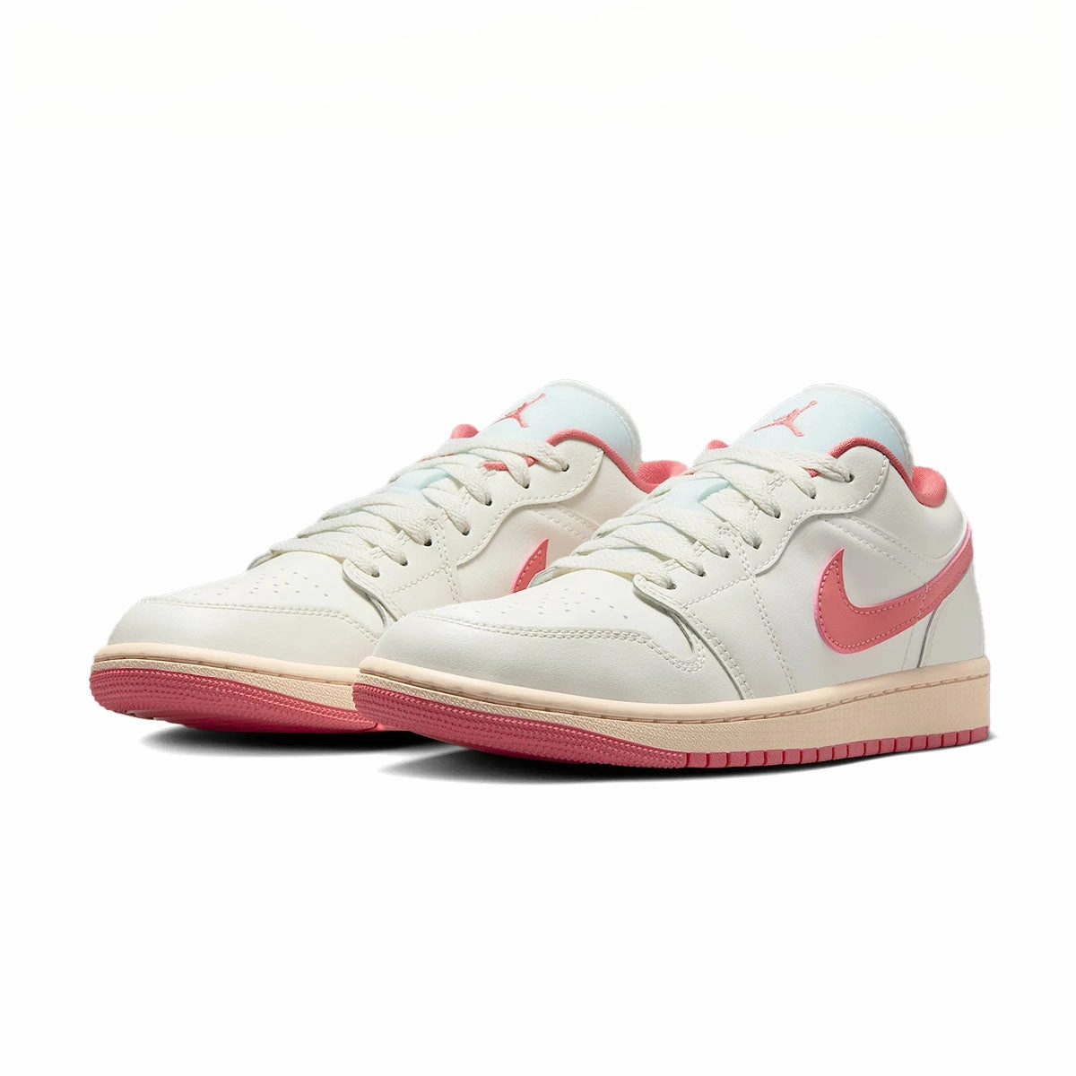 Wmns Air Jordan 1 Low 'Sail Guava Ice' Sock Basketball Shoes