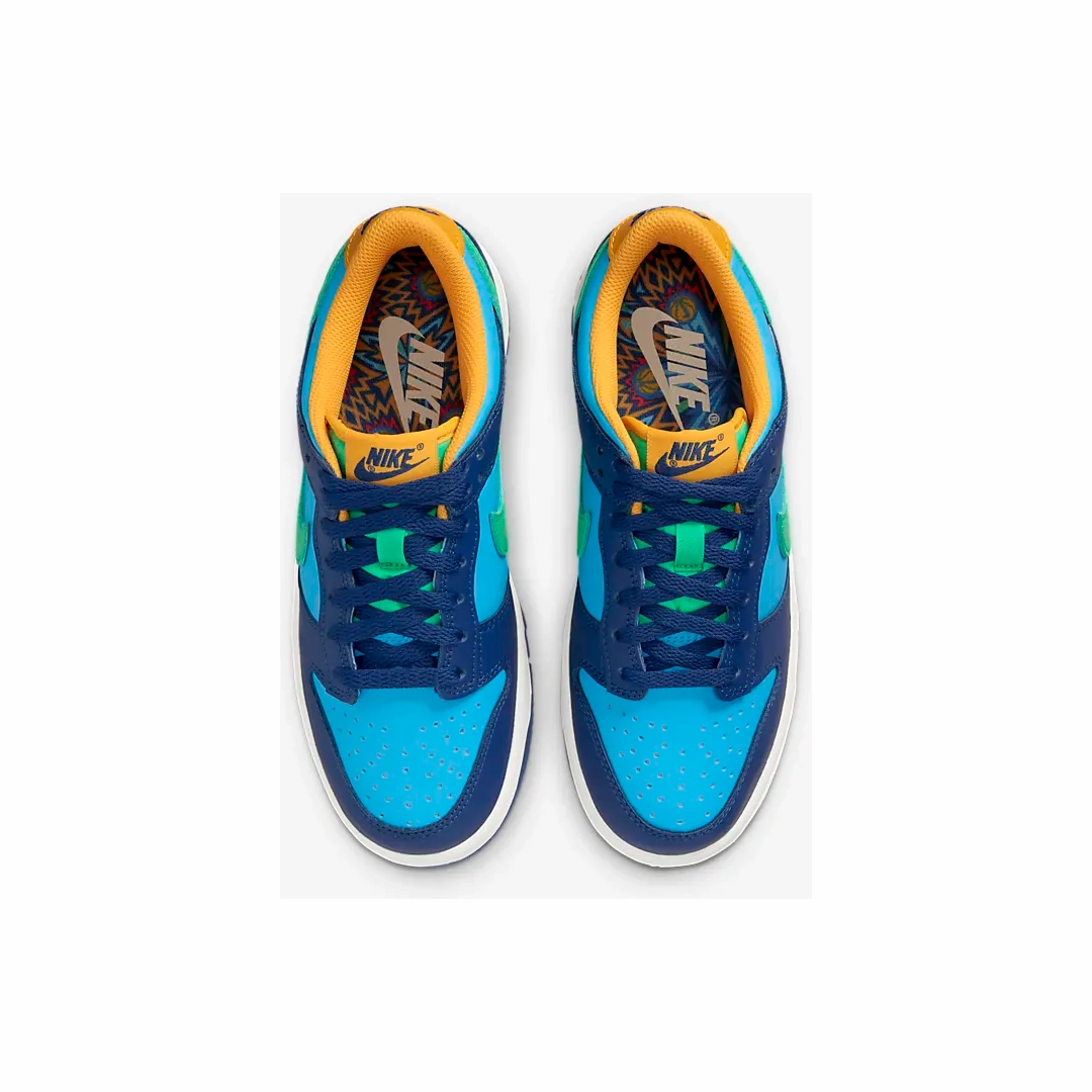 Best Basketball Shoes 2014 Nike Kid's Dunk Low Shoes - Baltic Blue / Deep Royal / Laser Orange / Electric Algae