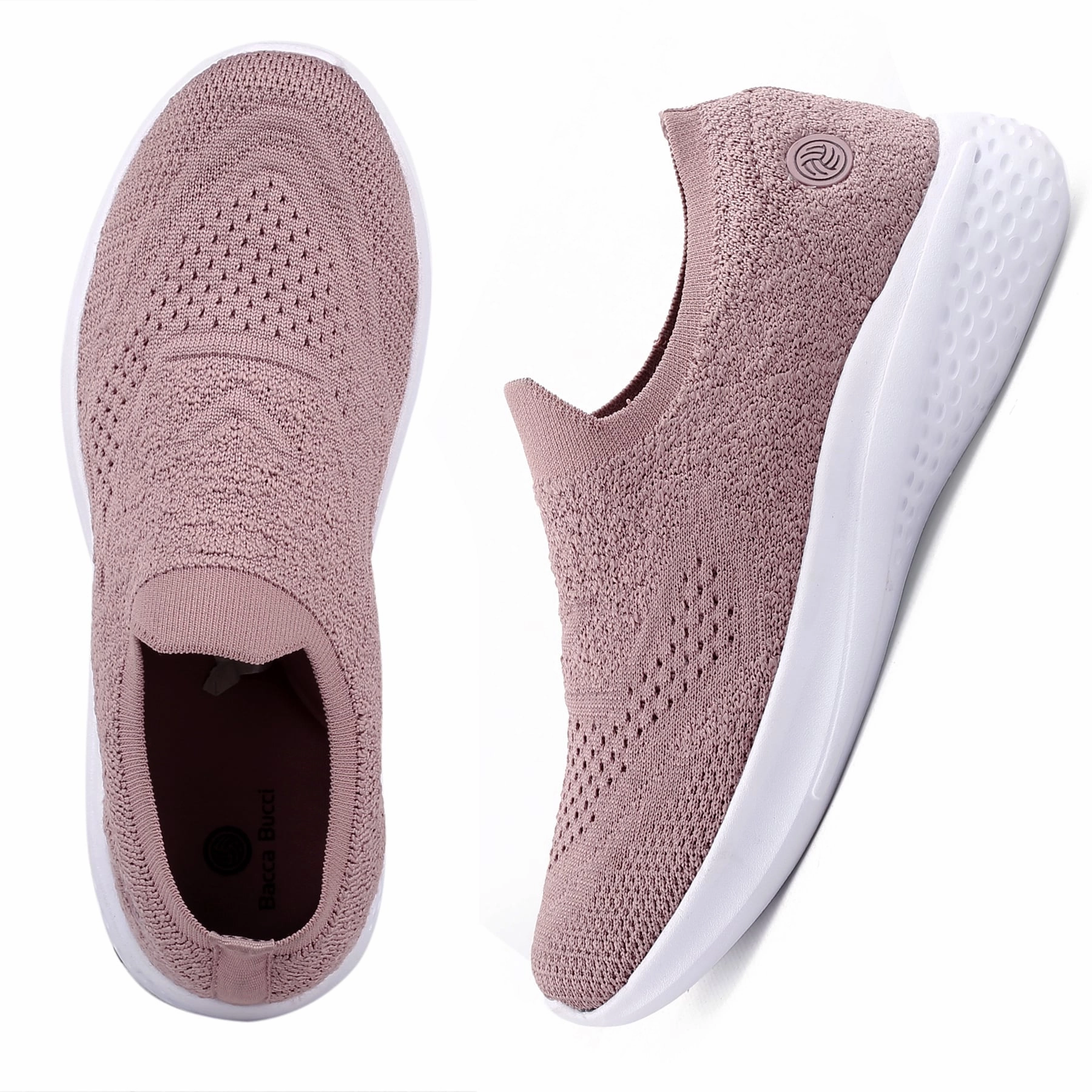 Bacca Bucci Women's WALKER Slip-On Walking Breathable Mesh Sports Shoes Sneakers Walking Dress Shoes