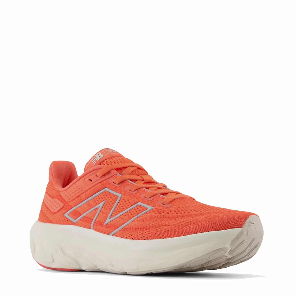 New Balance Women's Fresh Foam X 1080v13 in Gulf Red with Linen and Silver Metallic 990 New Balance Reflective