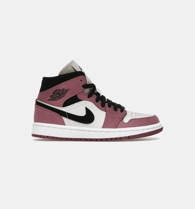 Air Jordan 1 Mid Mulberry Womens Lifestyle Shoe - Mulberry/Black Ranking Best Basketball Shoes