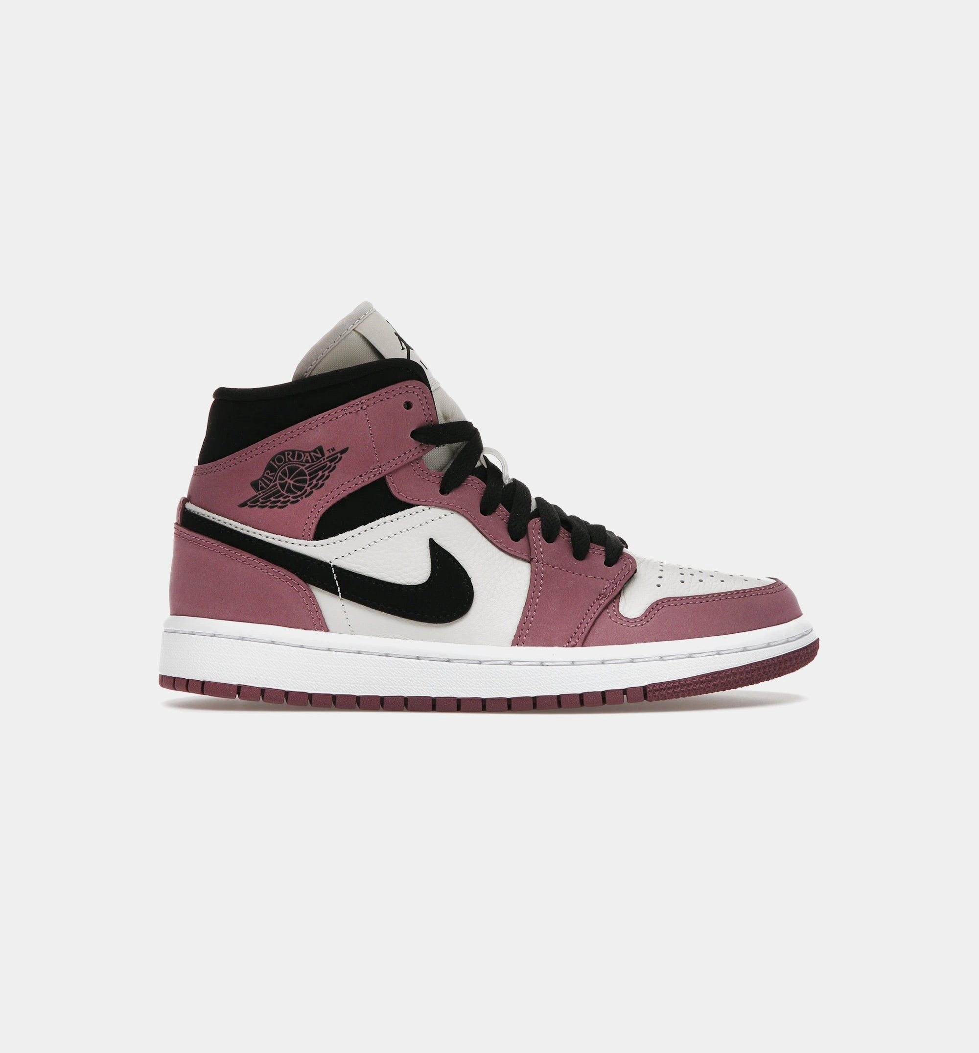 Precision 4 Basketball Shoes Air Jordan 1 Mid Mulberry Womens Lifestyle Shoe - Mulberry/Black