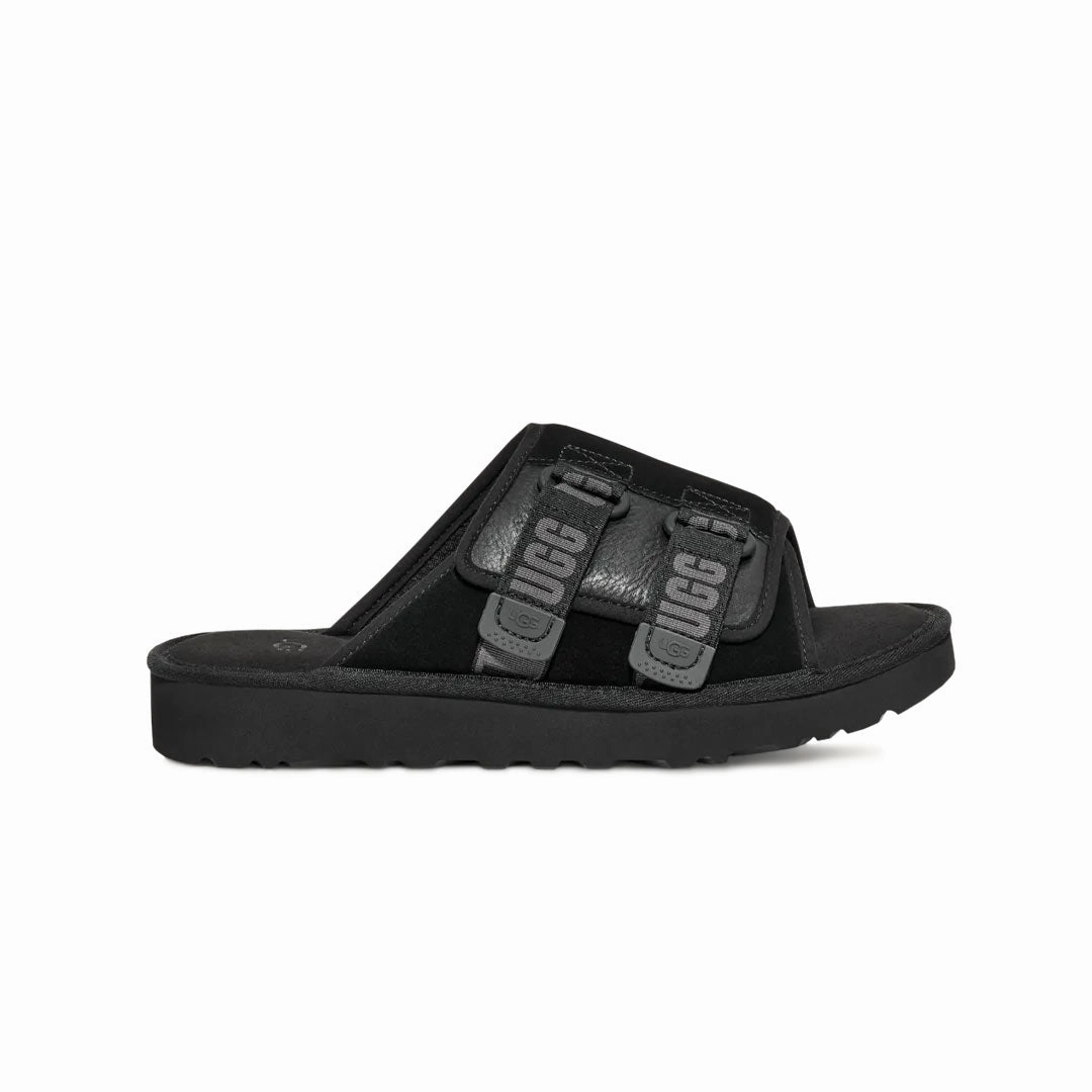 Best Barefoot Sandals UGG - Men's Goldencoast Strap Slides (1142730-BLK)